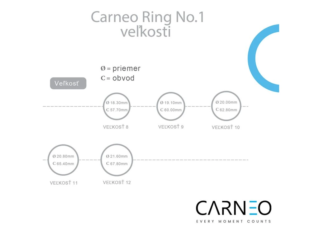 Smart prsteň Carneo RING No.1, veľkosť 11