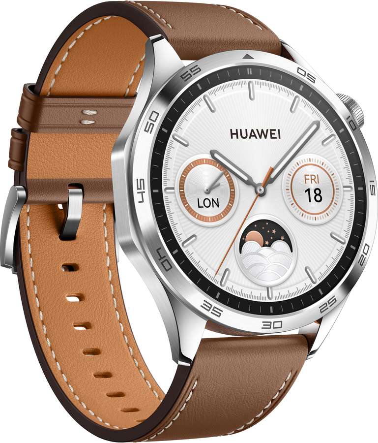 55020BGW HUAWEI WATCH GT4 46 mm Silver /Brown strap Phoinix-B19L